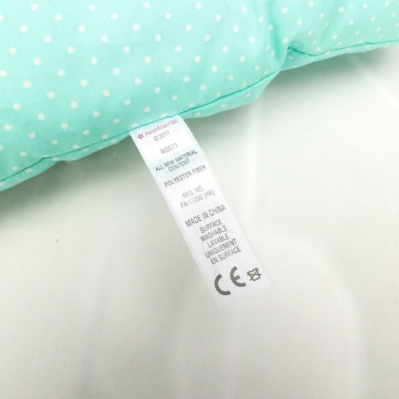 American Girl Doll Cushion & Mat Set Green/Pink Polka Dot Butterfly Pattern - Picture 5 of 8